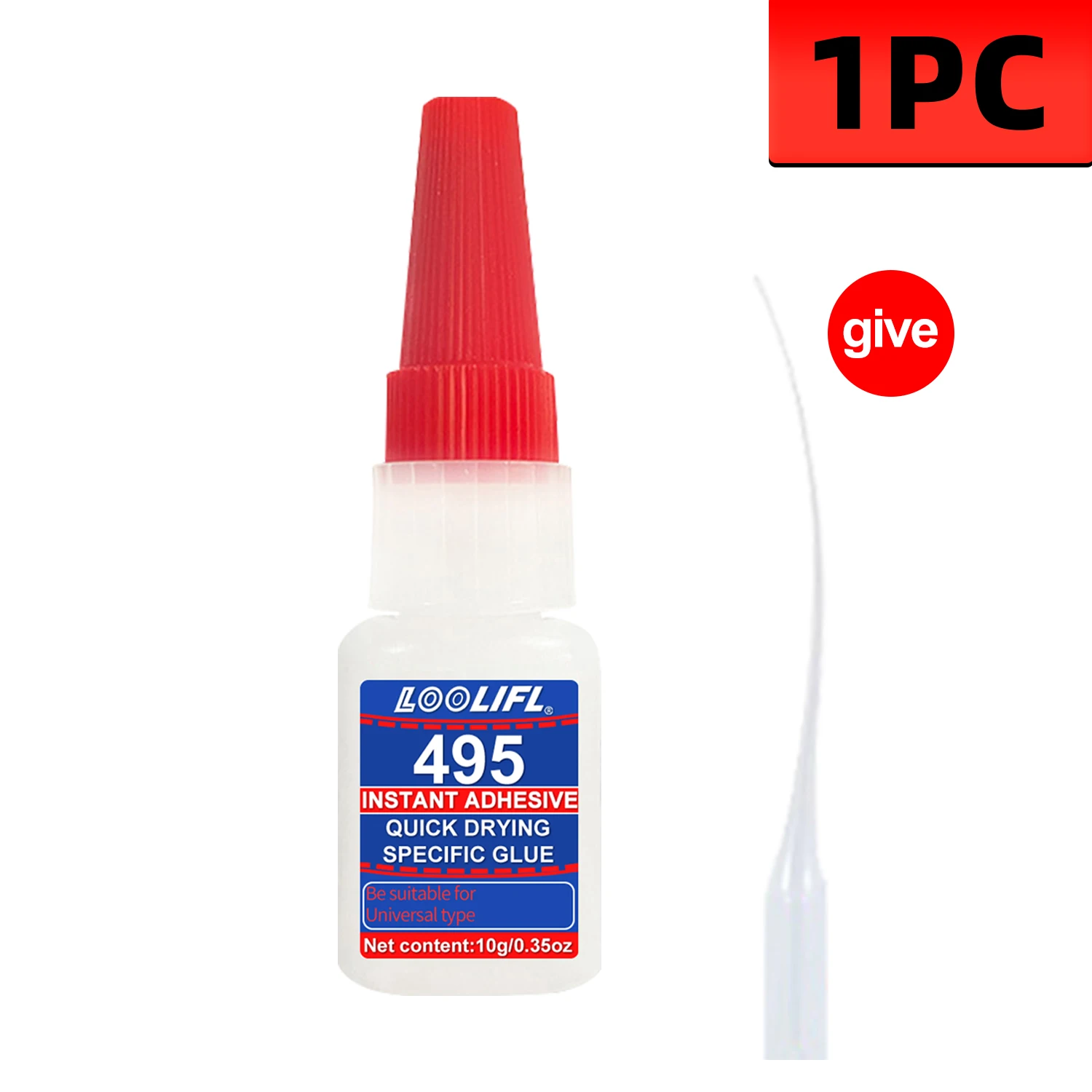 5 Stück LOOLIFL495 Sekundenkleber für Kunststoff, professioneller Klebstoff, transparenter Cyanacrylat-Kleber, schnell trocknend, geruchlos, langlebige Bindung