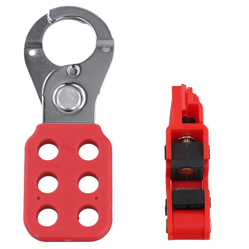 Circuit Breaker Lockout, Tagout Breaker Box Lock For Standard Single And Double Toggles,1Inch Jaw Steel Lockout Hasp