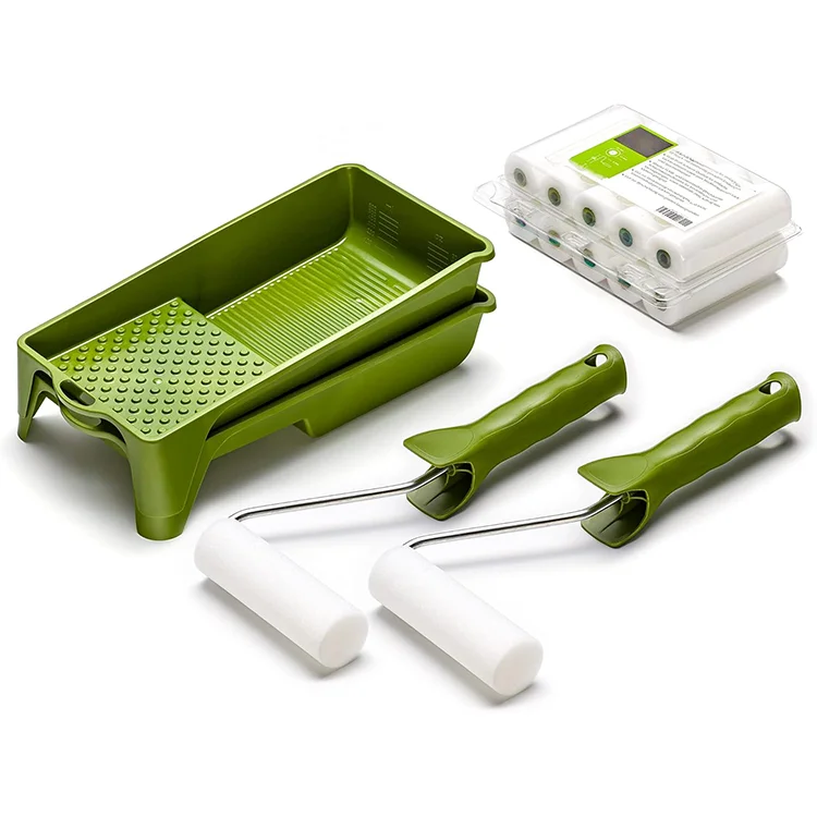 

IFIXPRO Roller Brush High Quality Paint Roller Brush with 10 Pcs Foam Replacement Hot Sale Roller Brush Set