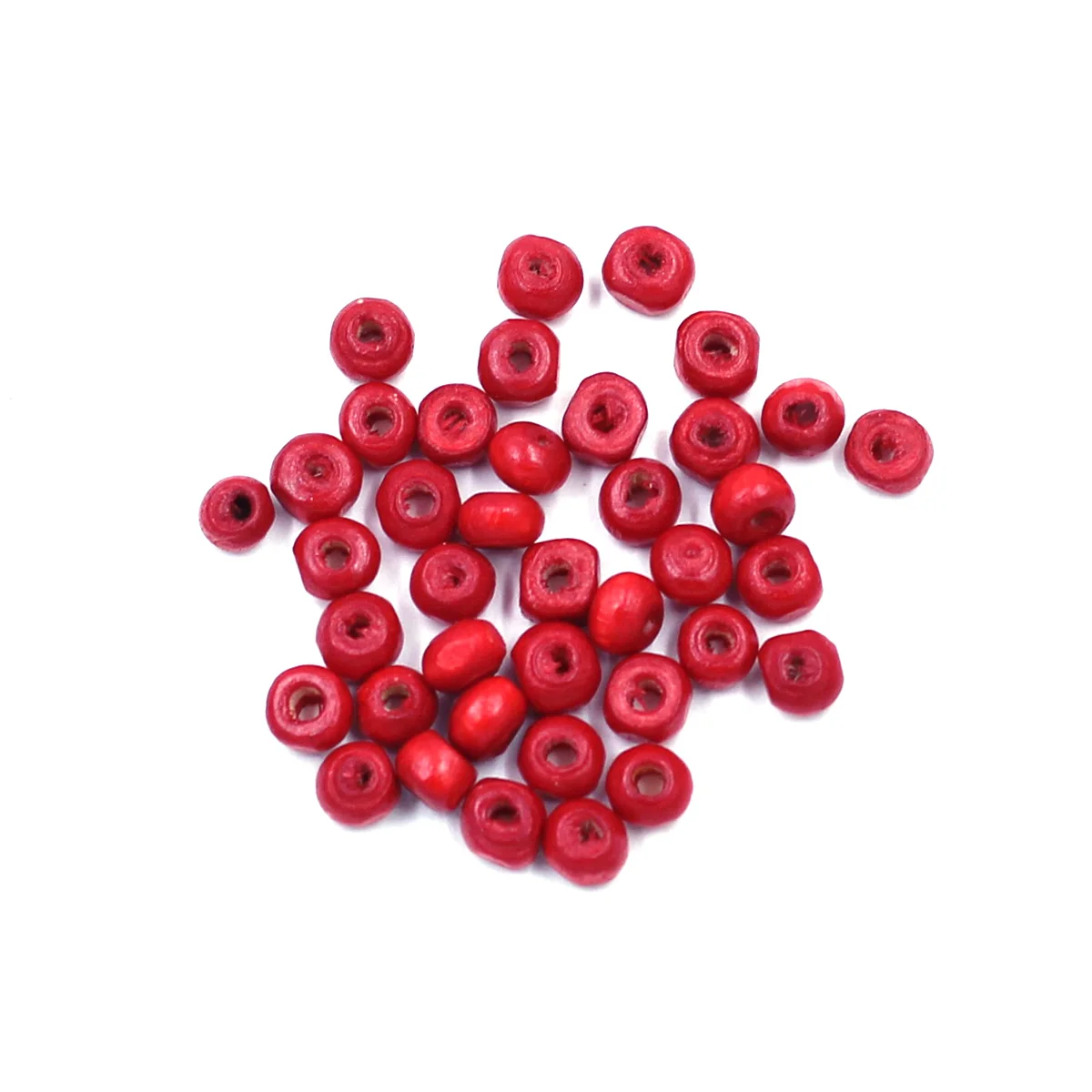 900 Stück Holz Spacer Perlen lose Samen Holz winzige runde bunte niedlich für Armbänder Handwerk 4,5mm Durchmesser. – Detail 3