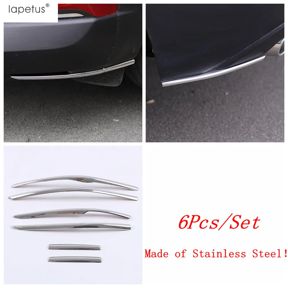 Front Rear Bumper Corner Edge Strip Protection Decoration Trim For Mazda CX-30 2020 - 2024 Stainless Steel Exterior Accessories