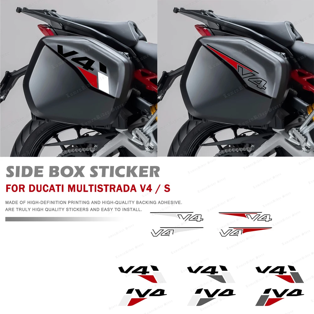 

For Ducati Multistrada V4S V4 S Touring Motorcycle Vario Case Sticker Side Boxes Panniers Luggage Protection Decals