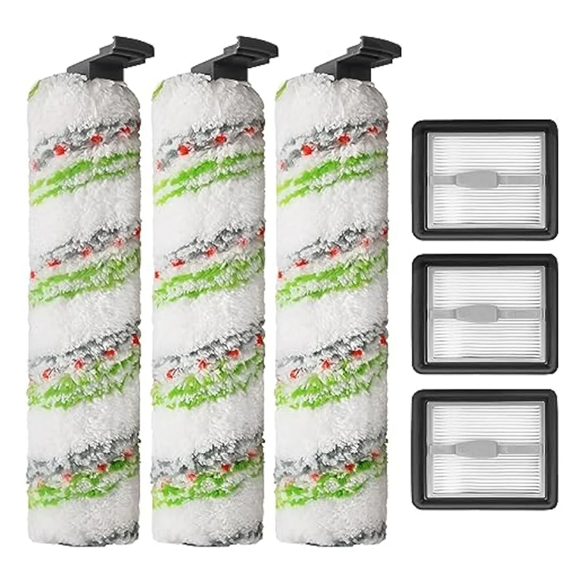 

MSOR Brush Roller Filter Kit for Bissell X7 Crosswave Pet Pro 3279 3277 3011 3055 Multi-Surface All in One Wet-Dry Vacuum