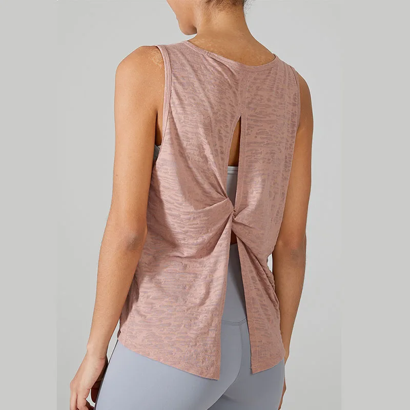 Lockeres Sport-T-Shirt für Damen, schnell trocknend, kurzärmelig, Yoga-T-Shirt, Pilates-Passform, Fitness, Rücken, ausgehöhlt, Lauf-T-Shirt