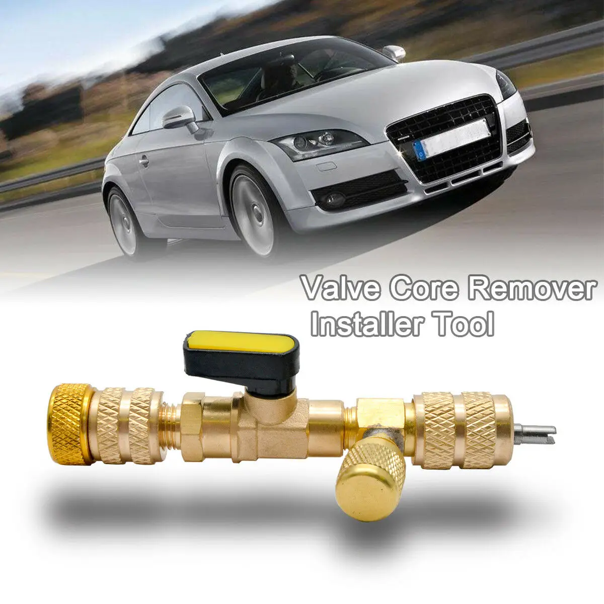 

1 шт., HVAC AC Schrader, латунный инструмент для удаления сердечника клапана, инструмент для установки портов, двойной размер 1/4 "5/16" набор инструментов для ремонта линии кондиционирования воздуха
