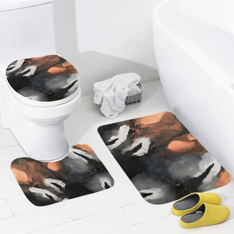 Home bathroom floor mats Anime animal style Bath Foot mat modern accessories rug Toilet mat Bathtub anti-slip carpet aaaa