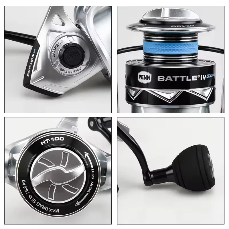 100% Original Battle BTL IV 3000 - 8000DX Full Metal Body Spinning Fishing Reel 5+1BB HT-100 Saltwater Reel