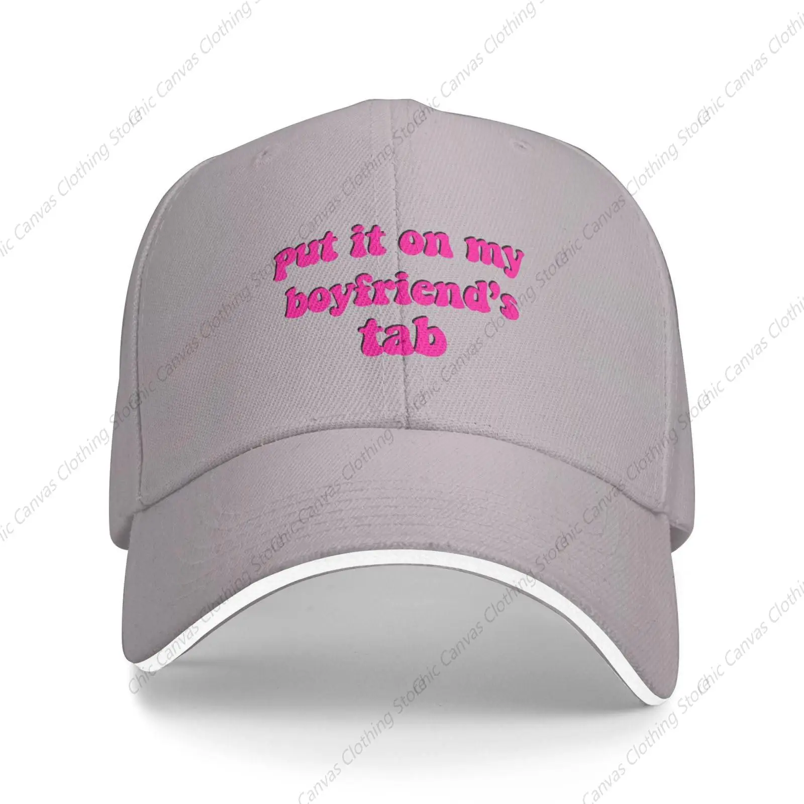 

Put It On My Boyfriend'S Tab Hat Fashion Trucker Hat Funny Gift Mesh Hat Fun Humor Baseball Cap Outdoor Sports Hat For Women Men