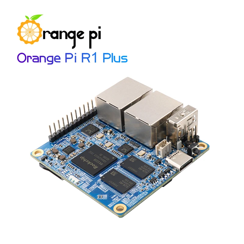 Orange pi r1 plusポータブルトラベルルーター,デュアルgbe付きsbc openwrtルーター,1gb rockchip rk3328,android 9/ubuntu/debian osをサポート