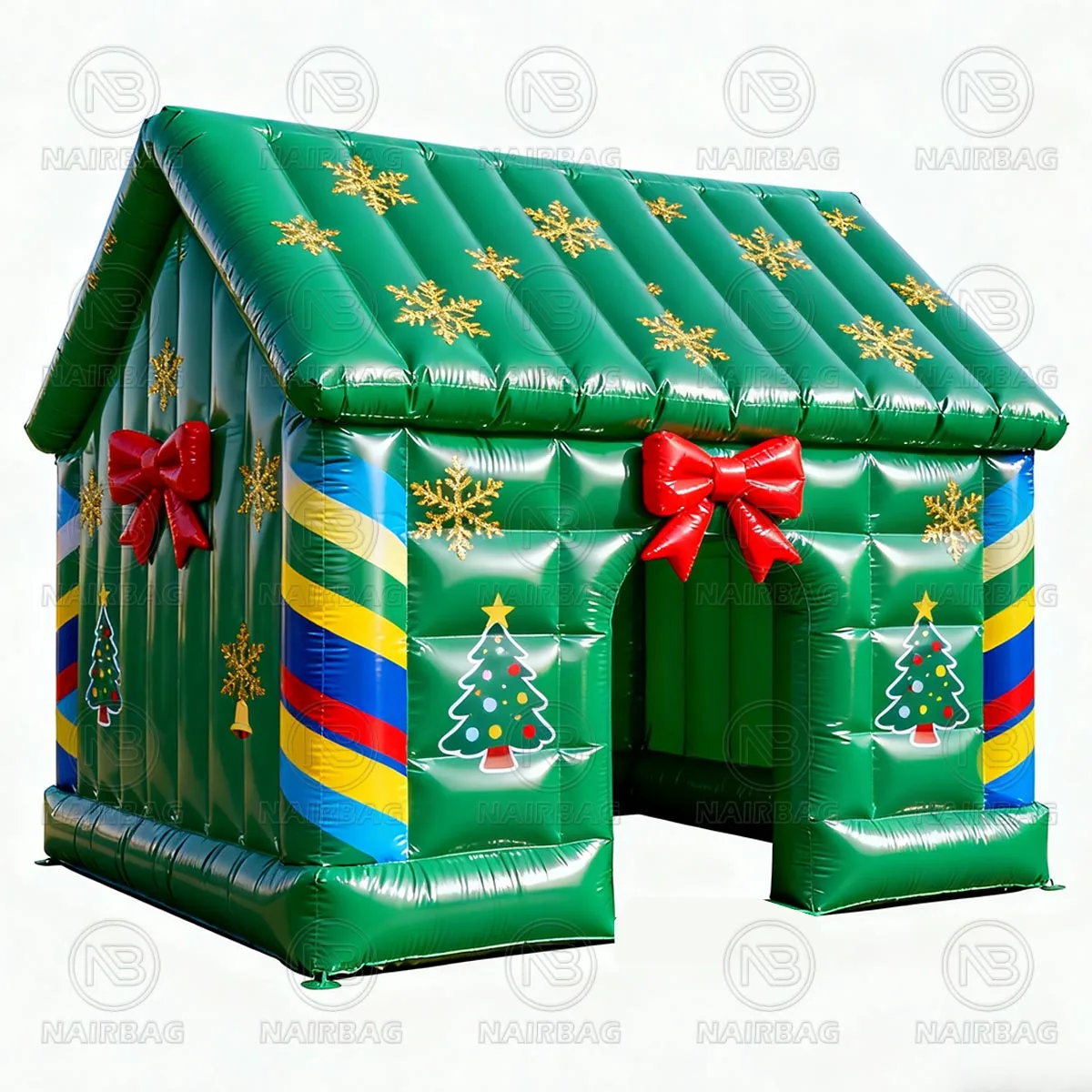 Tenda gonfiabile della casa di Natale del PVC Nuovo design 4x3m Casa di Natale gonfiabile della grotto di Babbo Natale per la decorazione esterna