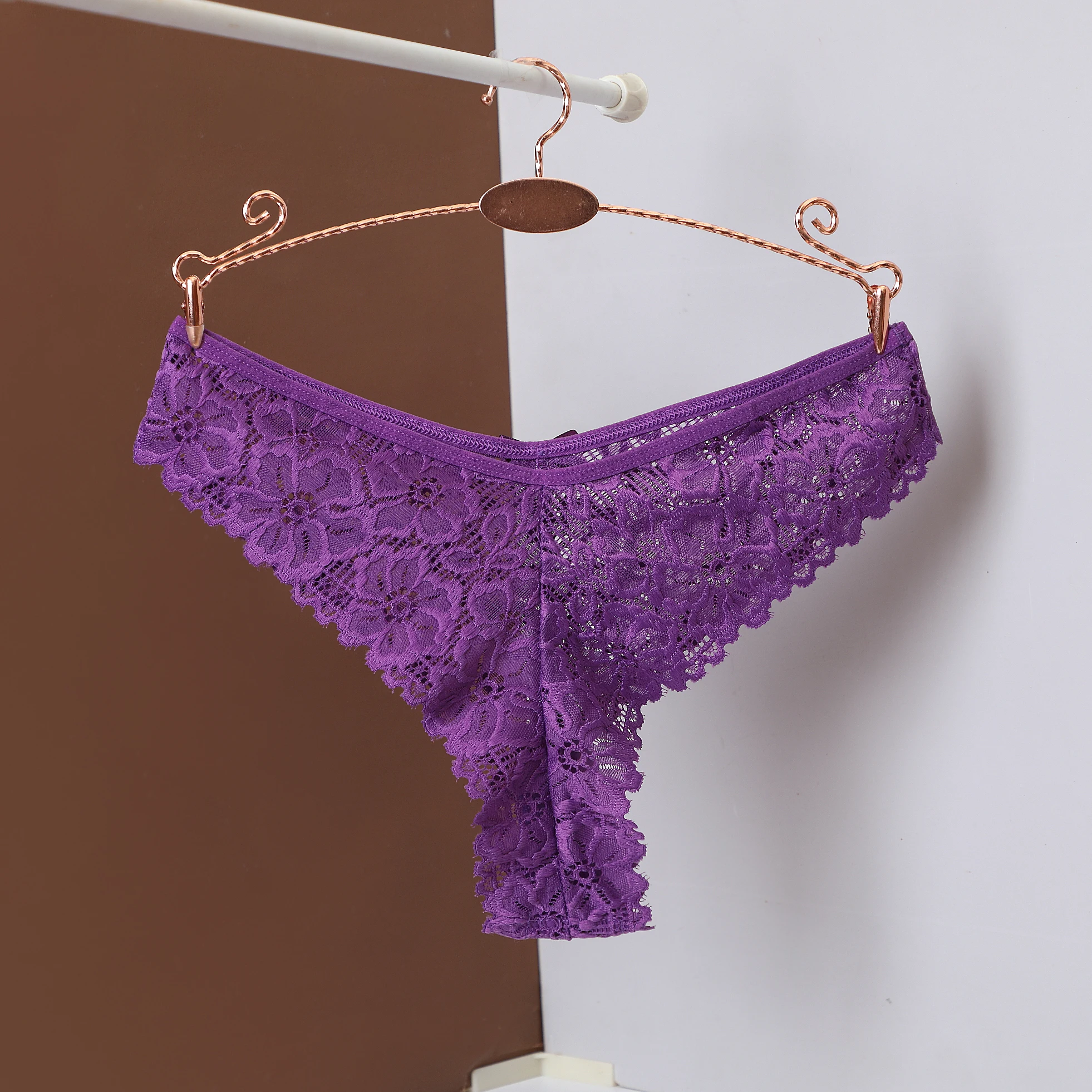 Sexy dámské krajkové spodní prádlo, prodyšné pohodlné dámské tanga, hipster kalhotky, kalhotky pro ženy - náhled 2