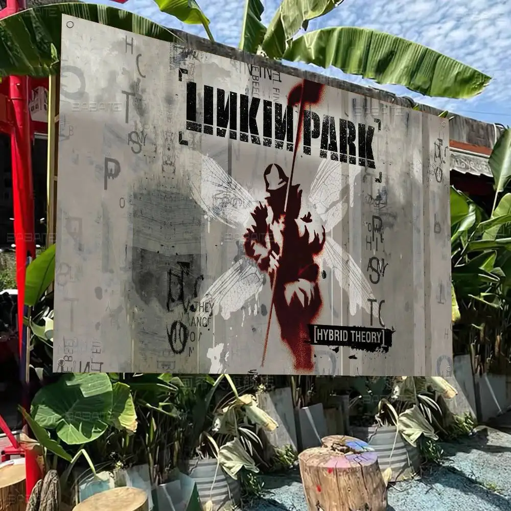 باند L-Linkin P-Park راية عالية الجودة مطبوعة على طراز الغلاف الجوي الفني علم التخييم #6