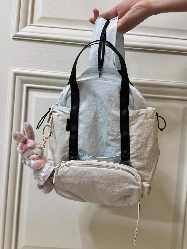 

2025 New Faionable Korean College Sle Color Blo Women's Bapa Yoga Fitn Bag Multi-Functional Student Bookbag