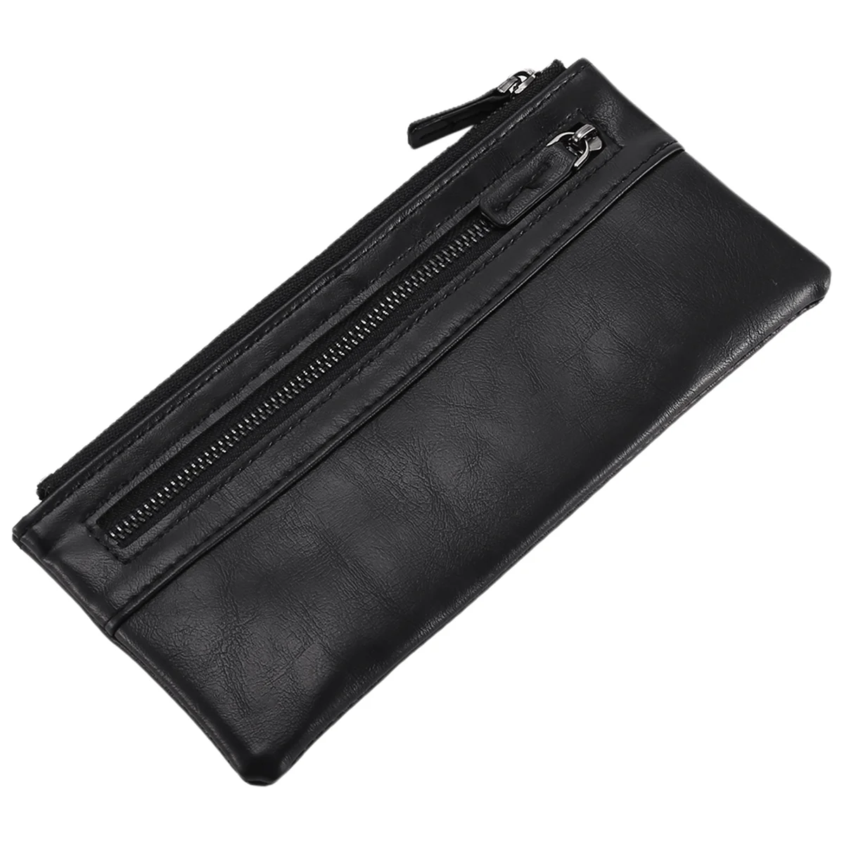 

ABQR Men's Long Style Wallet High-Grade PU Leather Wallet Detachable Black Wallet Coin Phone Purse