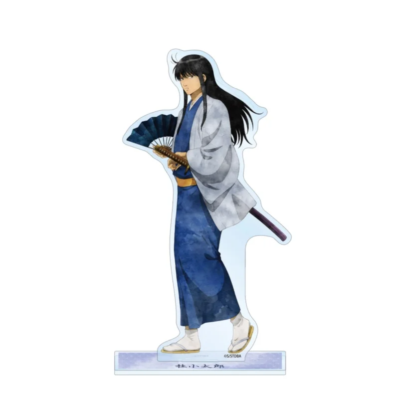 GinTama Anime Okita Hijikata Sakata Stall Eating and Walking Ver Acrylic Stand Desktop Decor Keychain Fans Charm Gift About 15cm 5