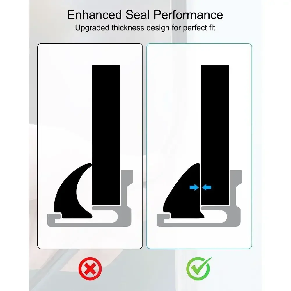 Silicone Rubber RV Window Seal 1/2'' x 1/4'' White Waterproof Car Stationary Window Glass Edge Seal Locking Gasket Seal Strip, R