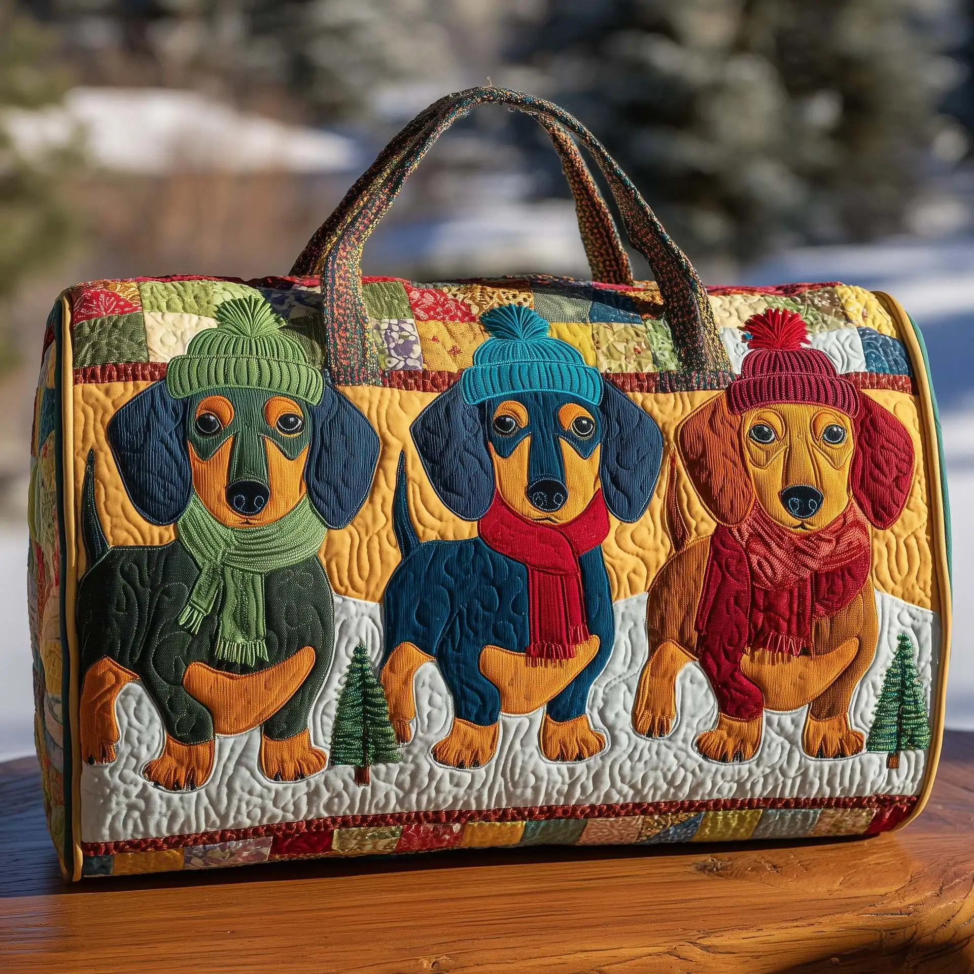 

3D Printed Quilted Bags dog funny Personalized Gifts Bags Handbag Tote Bag Custom Training Travel Bag Beach Hiking Camping