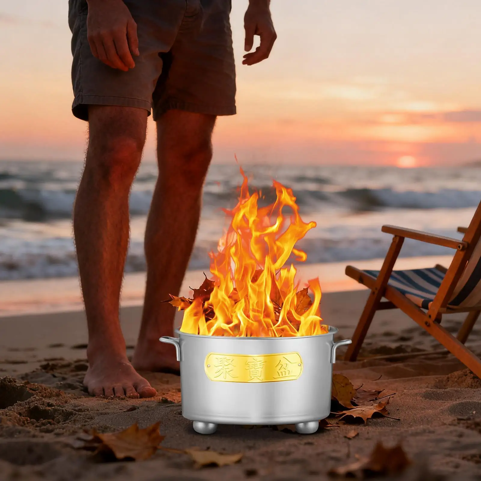 

Burn Barrel Stainless Steel Can With Handle Paper Burning Barrel Cage With Lid For Wood Garbage Garden Backyard Farm Patio