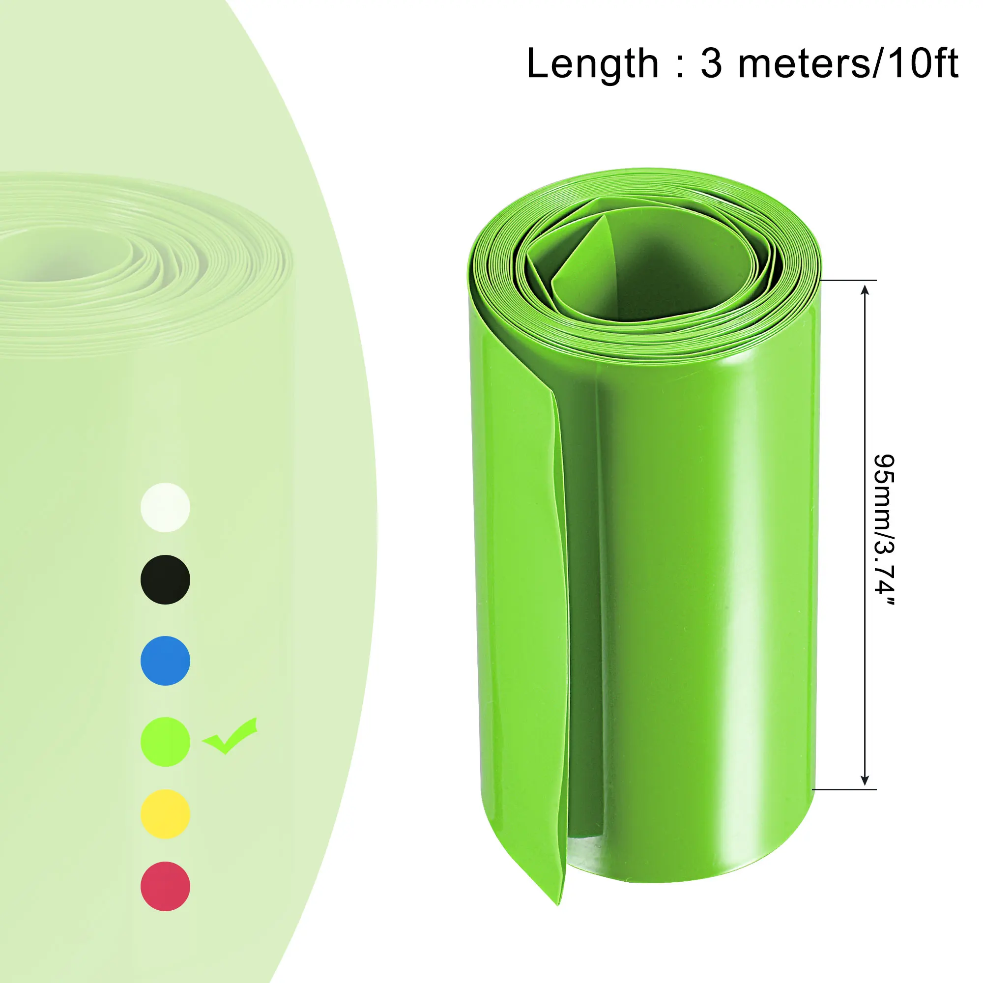 Tubo termorestringente in PVC per involucro batteria da 1-10 m, diametro 14-153 mm, larghezza piatta 23-240 mm, buon isolamento, tubo termorestringente per batteria