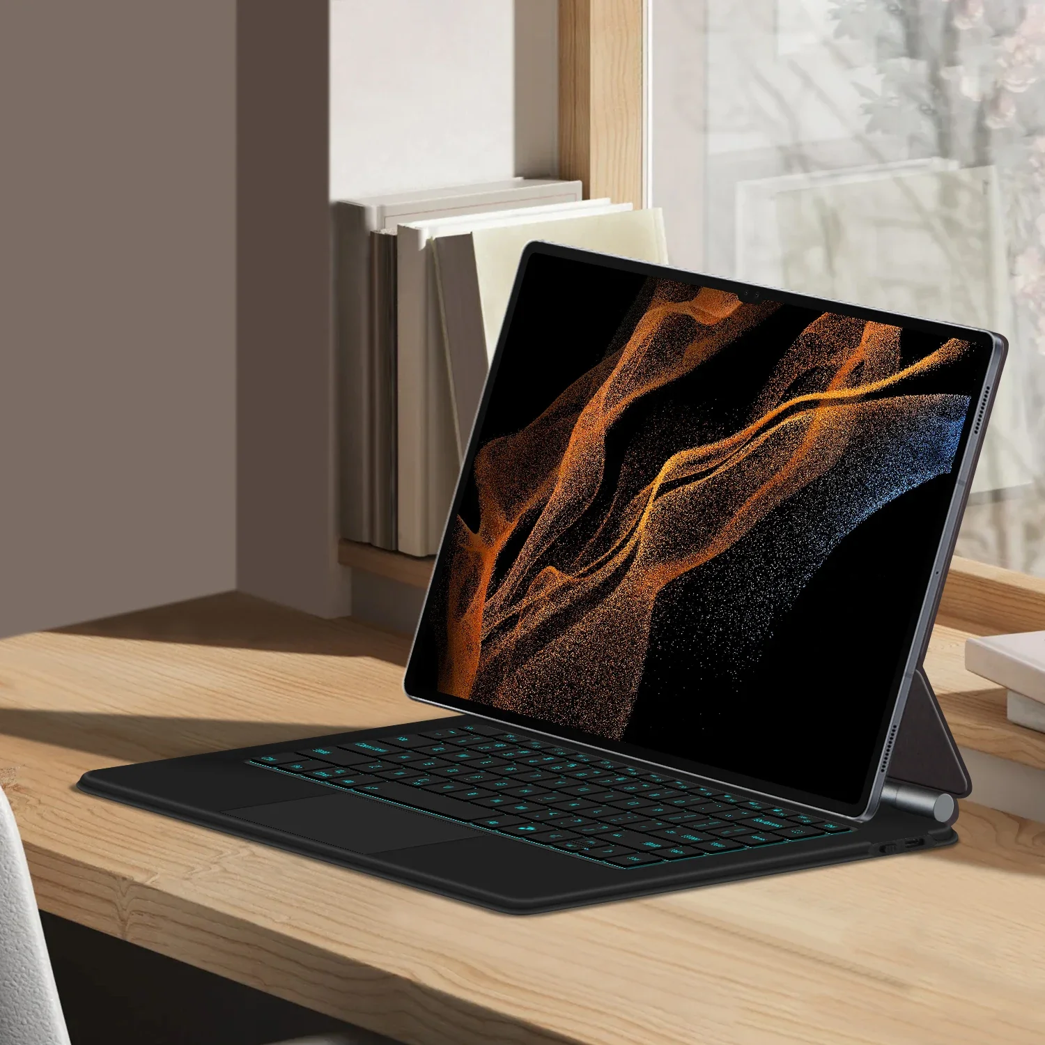 Clavier magique pour tablette Samsung Galaxy Tab S8 Ultra S10 S9, 14.6 pouces, S8U, housse de livre magnétique, X900 X906, rétro-éclairage, pavé tactile