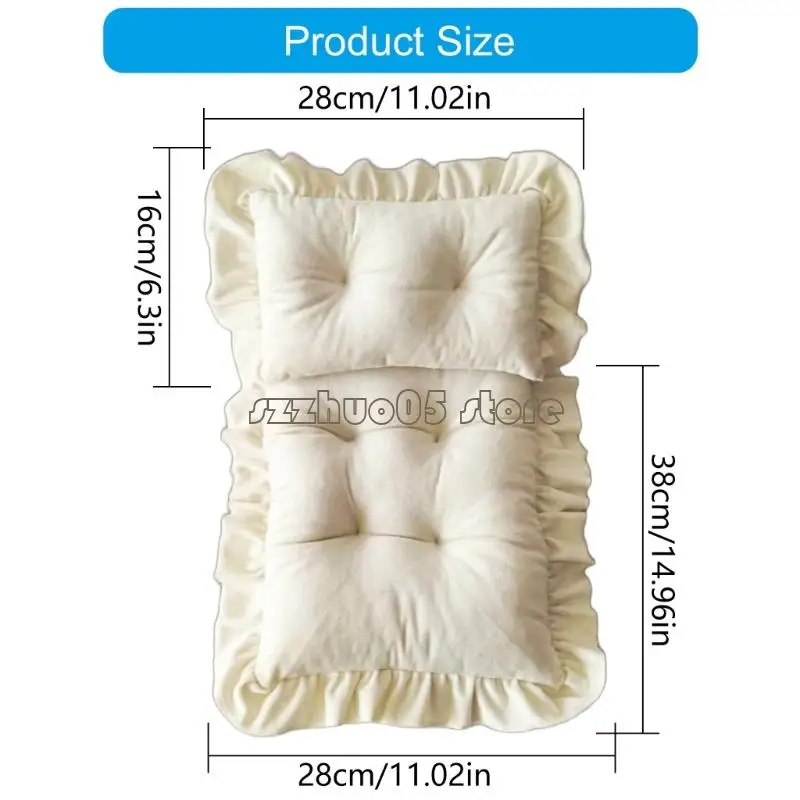 مجموعة إكسسوارات صور الأطفال القابلة لإعادة الاستخدام M3GE مكونة من قطعتين وسادة مرتبة قطنية متعددة الألوان