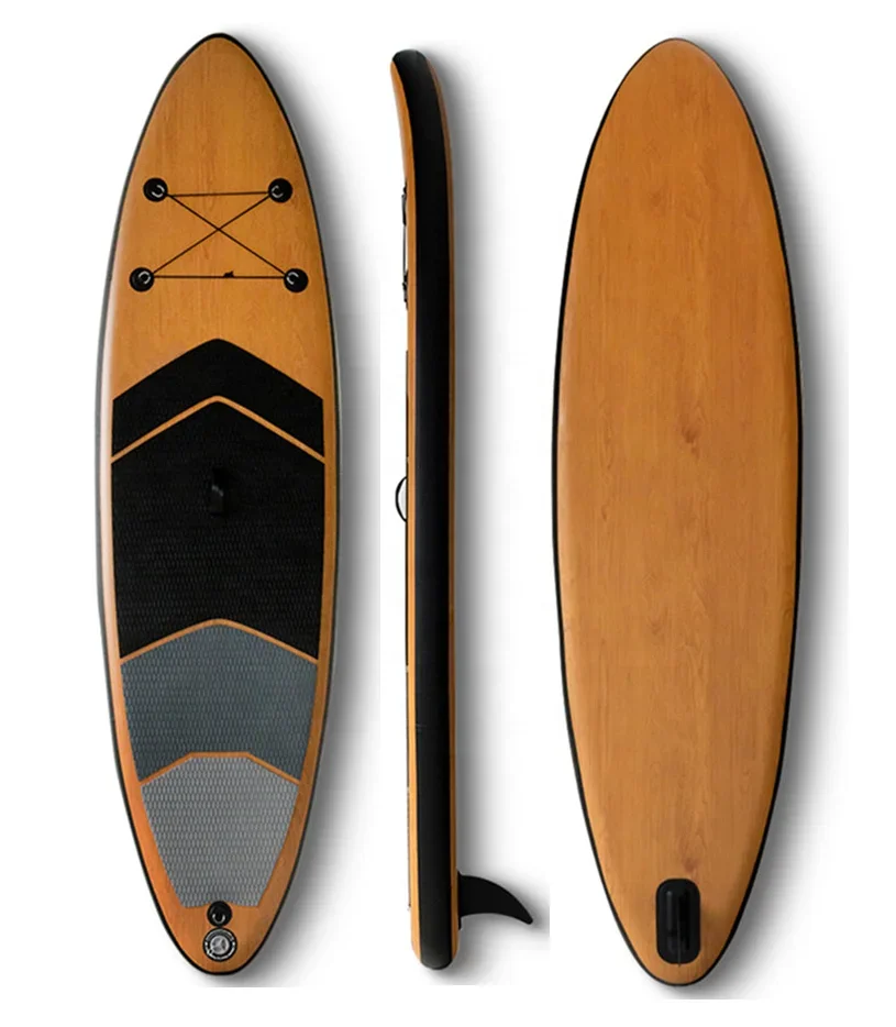 OEM ODM BSCI CE Factory Manufacture PVC board sup wood paddleboard surfboard wooden sup board surf paddle board inflatable sup