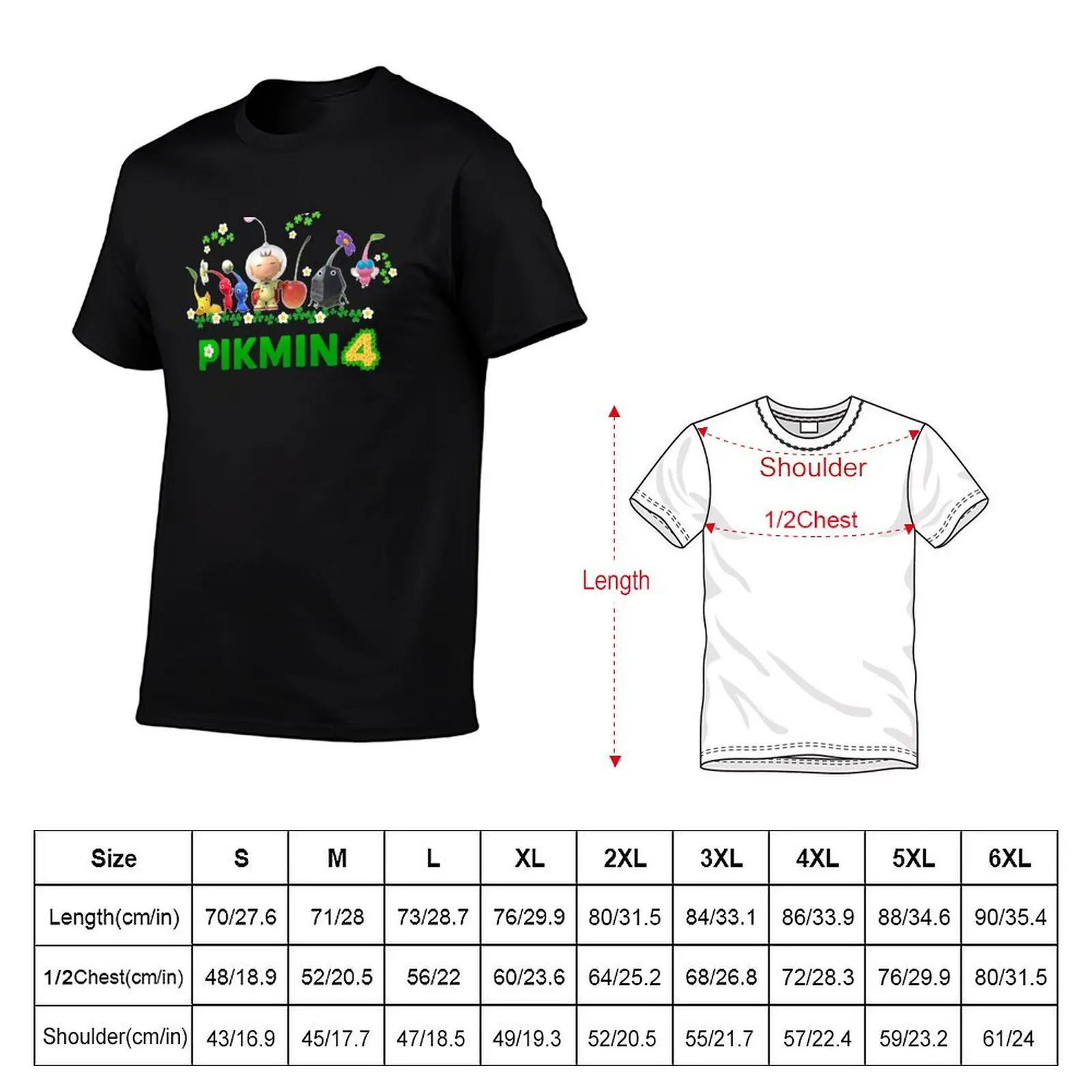 Pikmin, Pikmin 4, Rescue Pup Oatchi, Pikmin 2023, Black, Green T-Shirt Basic Comfort Fit T-Shirt for Men