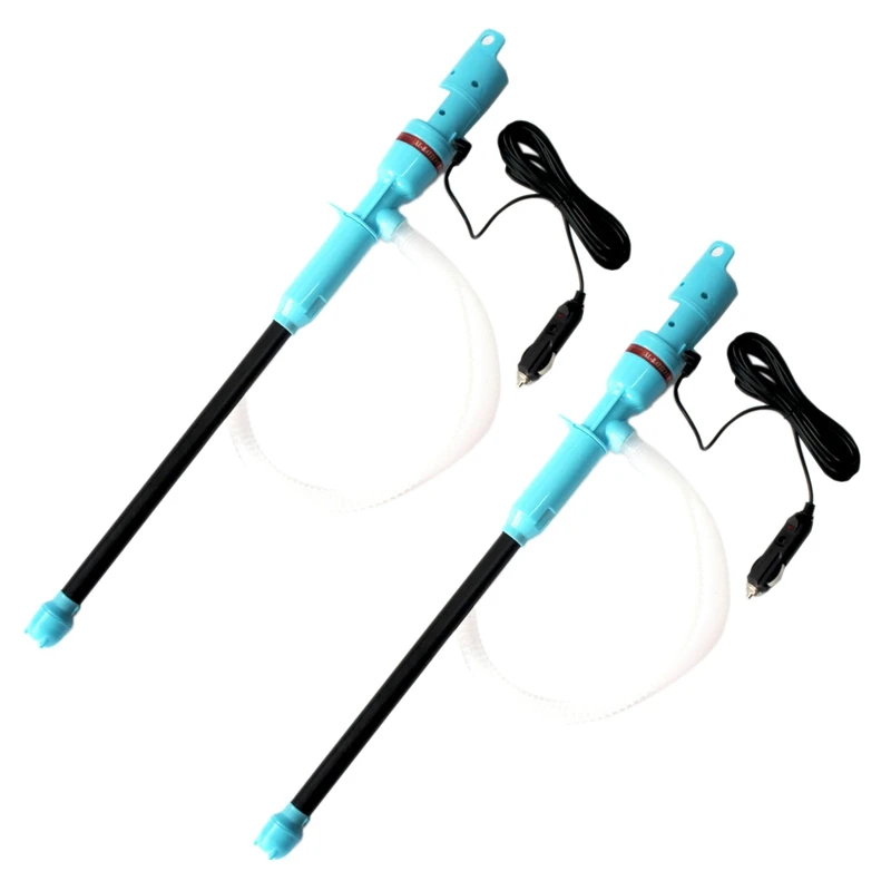 

2X New 12V Car Charging Liquid Delivery Pump Hand Pump Liquid Transfer Water Gas Tool Gasoline Fuel Blue