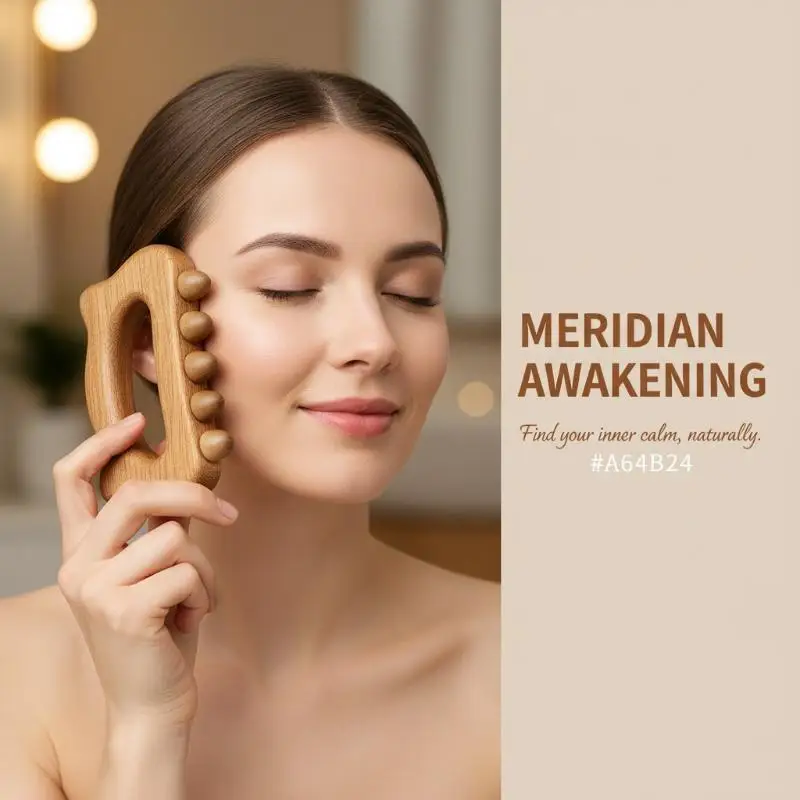 

Sandalwood Abdomen Meridian Brush Lymphatic Drainage Massager Therapy Massage Board For Body Sculpting Reduction
