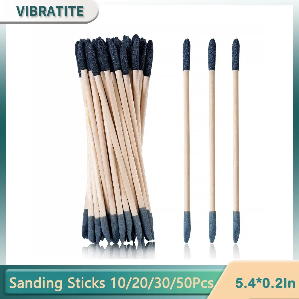 5.4*0.2Inch Premium Double-Ended Matchstick Sanding Stick 10/20/30/50pcs for Small Area/Hole Sanding Polishing Sticks