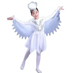 Halloween Role Play Bird performance suit, lark animal suit, girl's white dove and bird performance suit