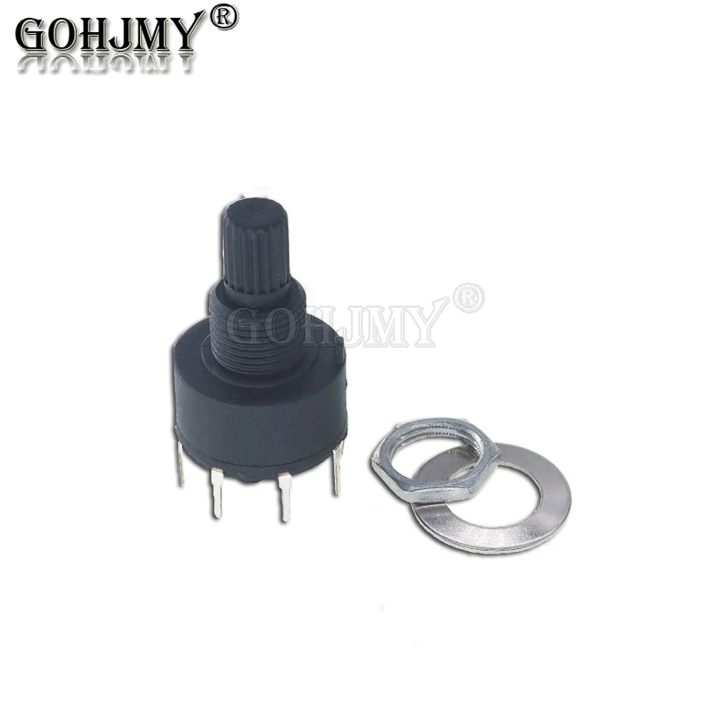 1PCS RS16 Plastic 16MM Rotary Band Switch 1 Pole 5 6 8 Position 2 Pole 3 Position 2 Pole  4 Handle Length 15MM Axis Band Switch