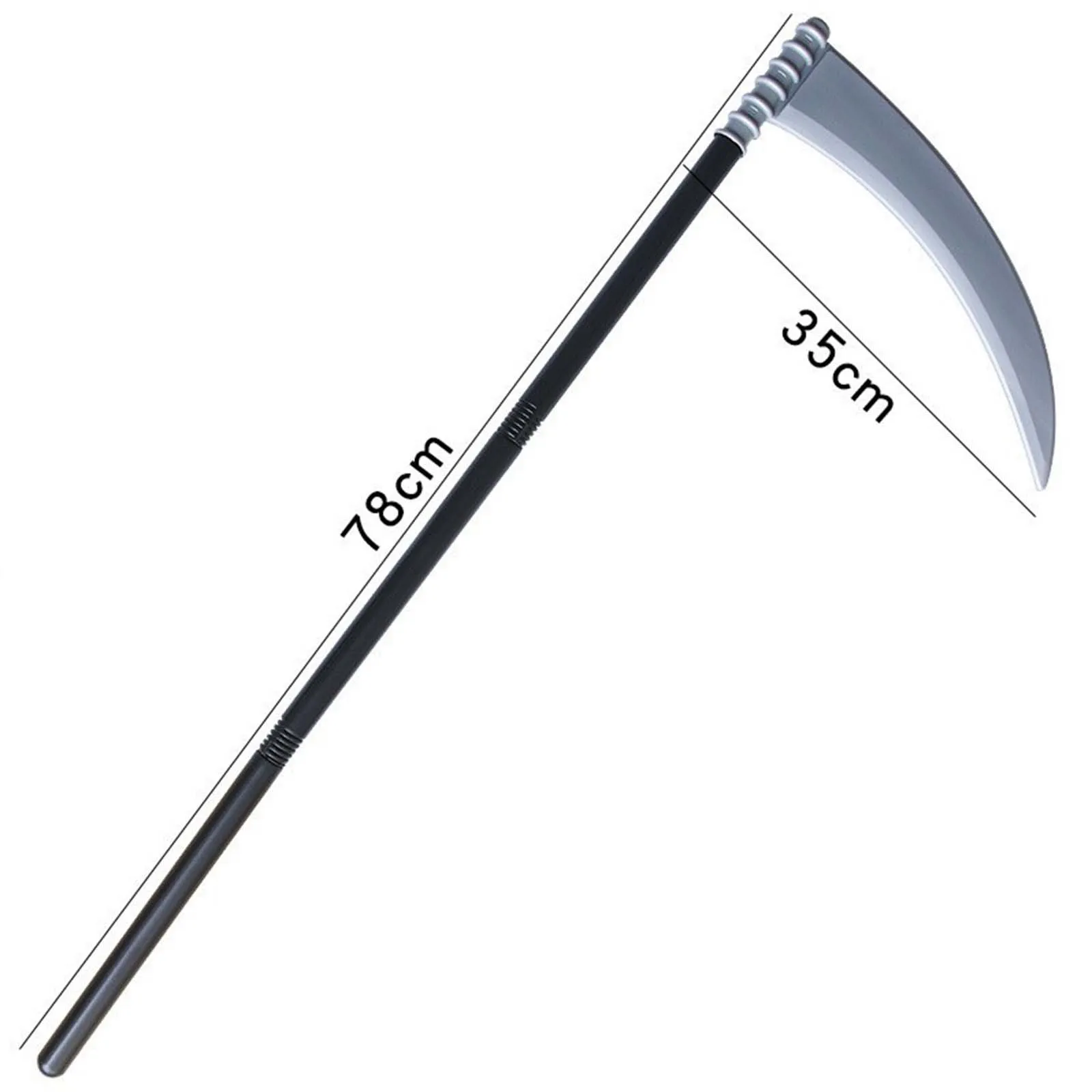 Camicia lunga da strega Abito con cappuccio Mantello di Halloween Costumi Cosplay Adulti Fantasma spaventoso Gioco di ruolo Mantello Veste con falce Set