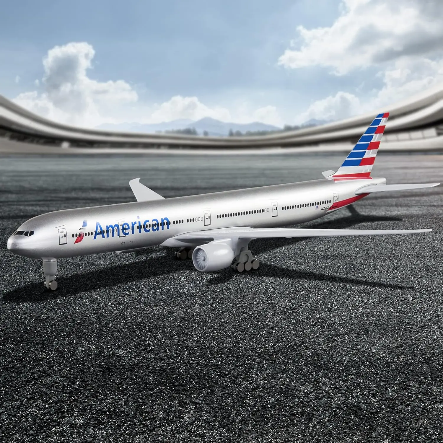 

20 см масштаб 1:300, американские модели самолетов B777, сплав, литая под давлением модель самолета, игрушка, модель самолета, игрушка для коллекции