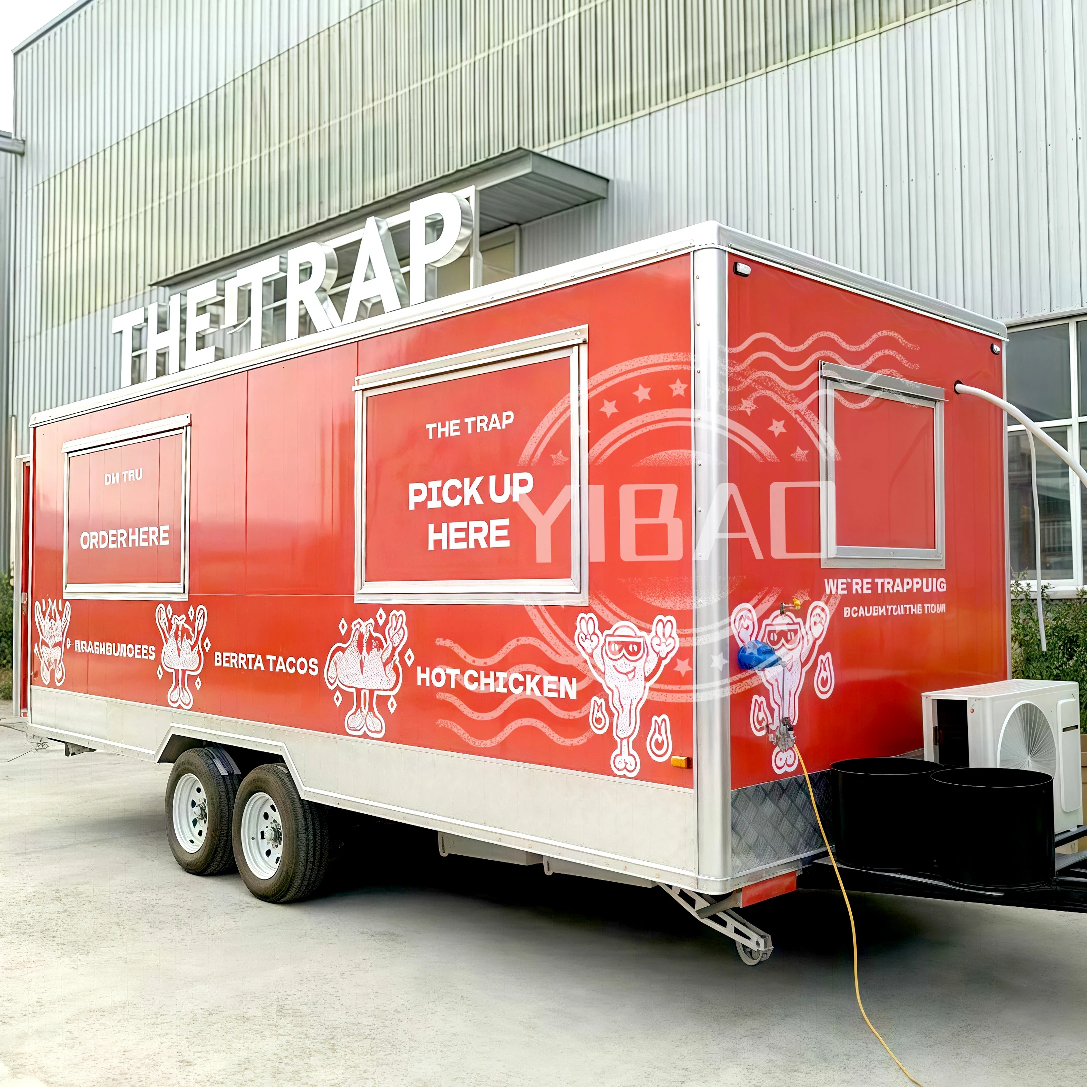 

Food Trailer Coffee Truck Mobile Utility Trailers Offroad Camper Box Trailer in Sale
