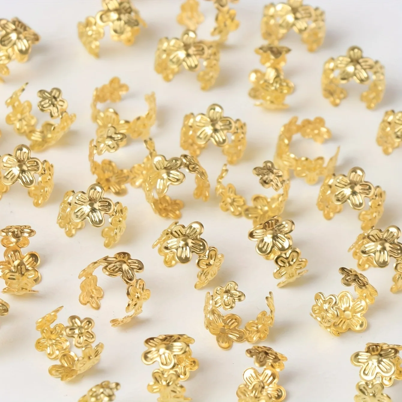 40pcs/set Vintage Flower Decorative Hair Rings - Stylish Hair Buckles for Women and Girls - Hairdressing Hair Accessories