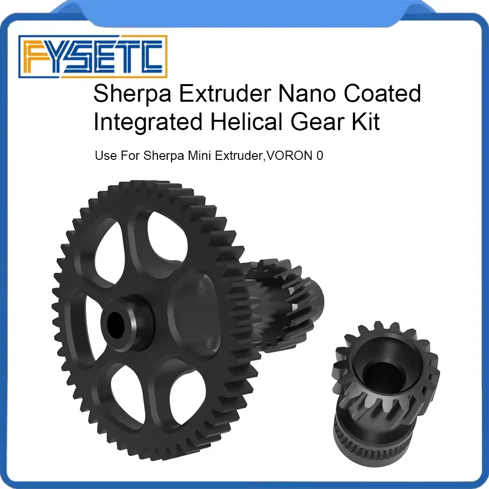 

Спиральная Шестерня FYSETC Sherpa CNC Pom с нанопокрытием, цельный комплект шестеренок, высокоточные шестерни экструдера для 3D-принтера Voron V0