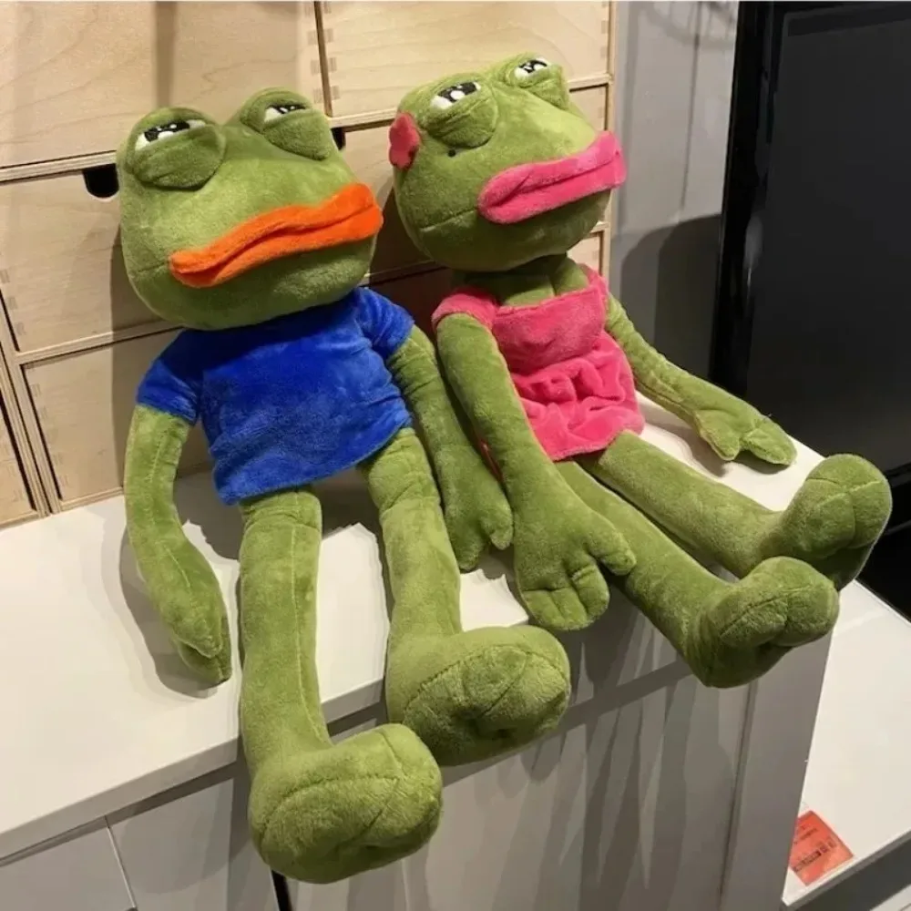 45 cm rana triste peluche morbido farcito · cuscino espressione Pepe la rana triste animale peluche bambola regali di compleanno per i bambini