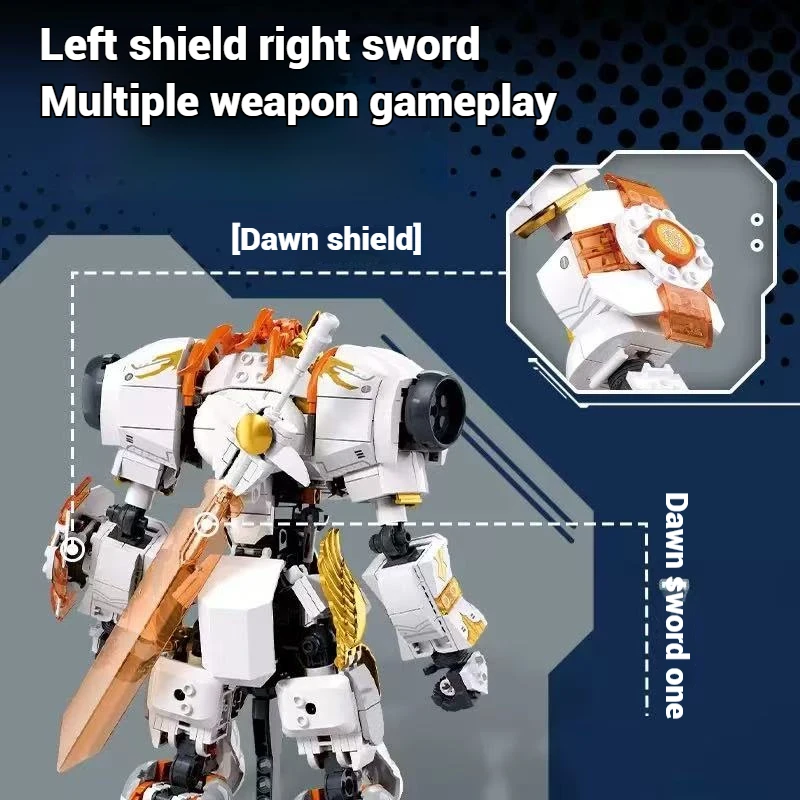حلي تجميع نموذج الروبوت، مكعبات بناء لعبة ميكا تجميع الجسيمات الصغيرة، هدايا العيد للأطفال، ألعاب تعليمية