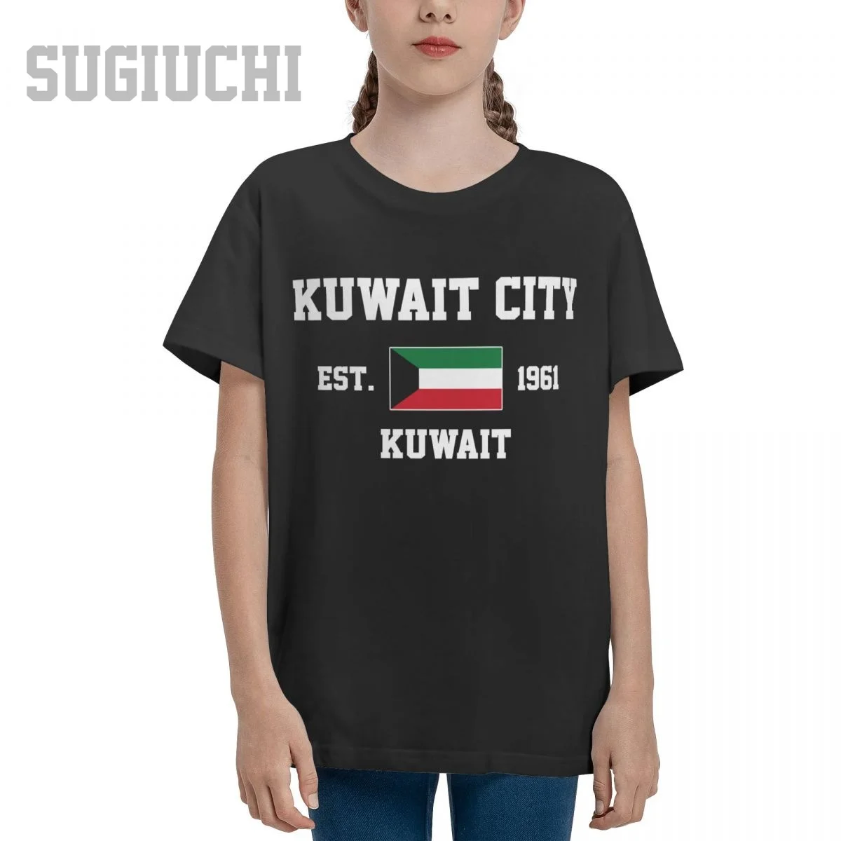 Unisex Youth Boy/Girl Kuwait EST.1961 Kuwait City Capital T-shirt Kids tshirt tee 100% Cotton T Shirt o-neck short Children