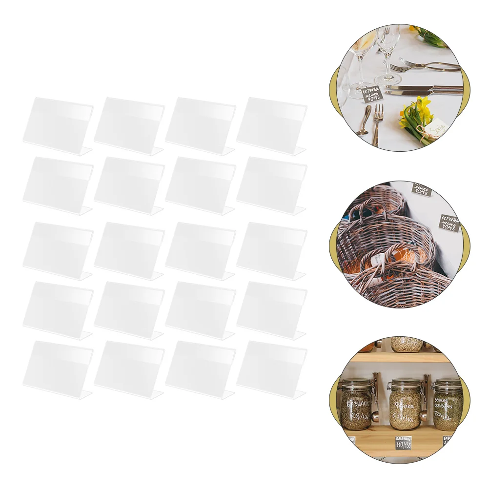 

20 Pcs The Sign Label Holder Rack Shelf Display Plastic Kitchen Pantry Basket Clip Price