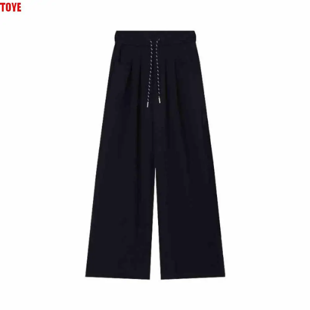 

Fashion Drawstring Straight Leg Pants Loose High Waist Casual Pants Women Autumn Workout Trousers Wide Leg Pants Female
