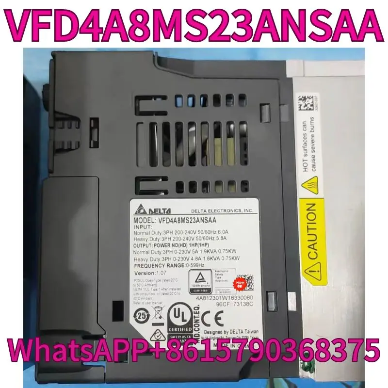 Imagem -03 - Conversor de Frequência Usado Vfd4a8ms23ansaa 0.75kw 220v