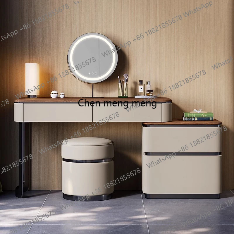 

Drawers Storage Vanity Table Bedroom Makeup Chair Women Dressing Table Wood Girl Cheap Mesa De Maquillaje Postmodern Furniture