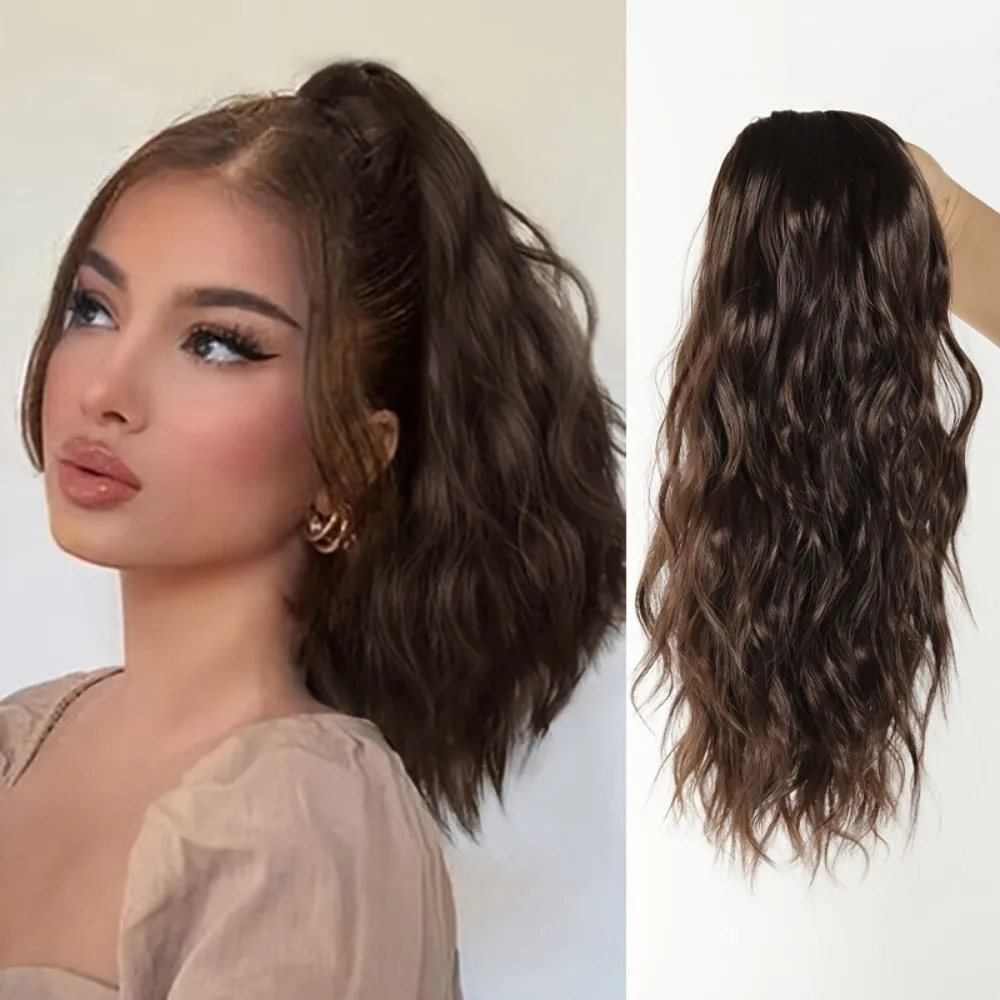 

Fashion 30cm Wig Claw Clip Synthetic Detachable False Hair Clip Long Hair Curly Wavy Ponytail Hairpin Women Girls