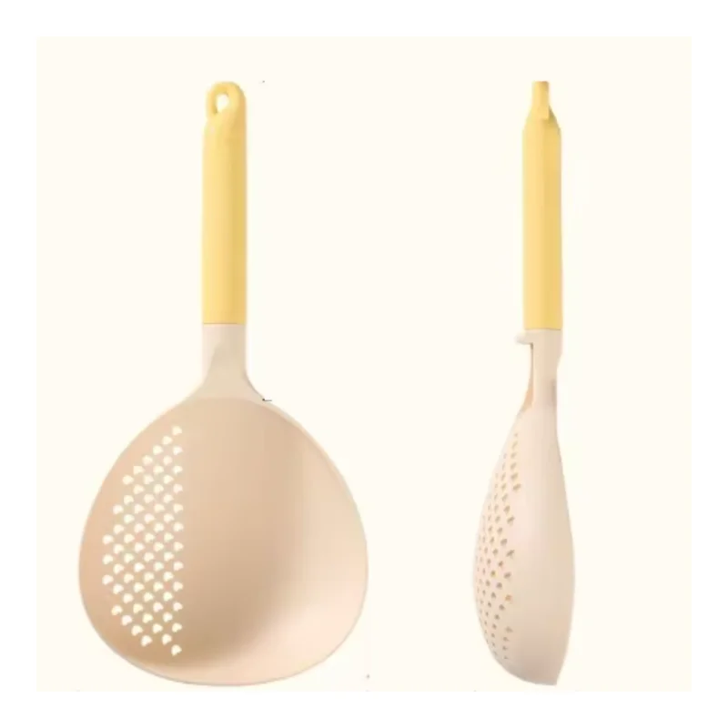 Nylon Ladle Large Deep Skimmer Spoon Heat Resistant Non Stick Safe Soup Colander Spoon For Cooking Draining Pasta Vegetable Meat