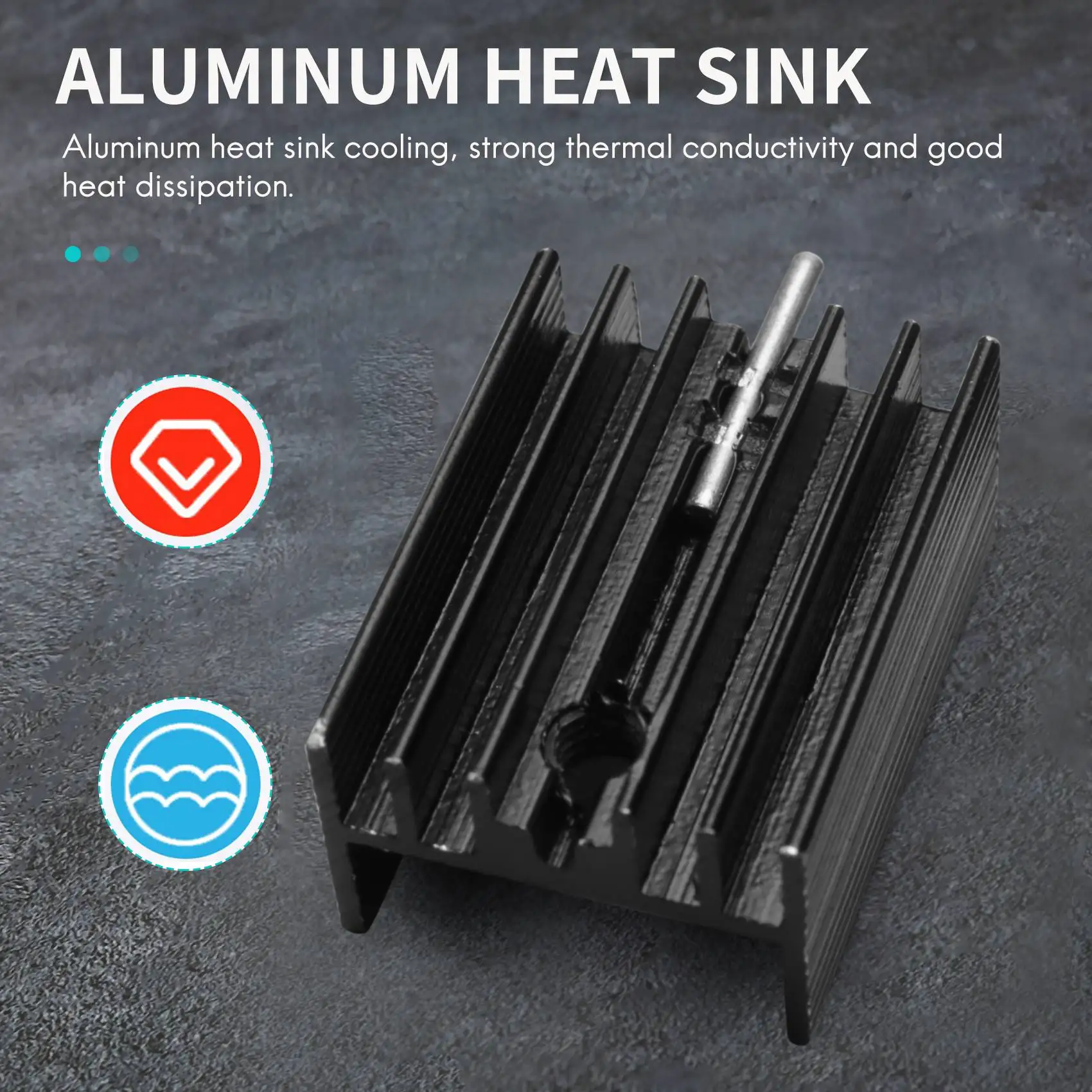 10 шт. 21x15x11 мм черный алюминиевый радиатор для МОП-транзисторов TO-220