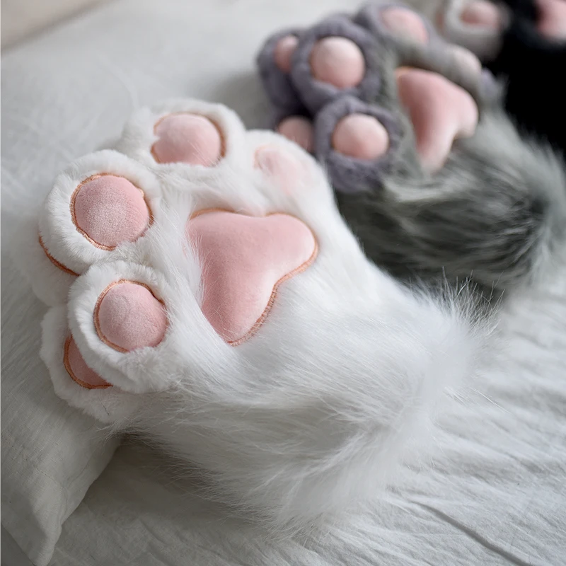 

ACG Comic Exhibition Cute Cat Plush Claw Thickened Animal Stuffed Gloves Meat Cushion Cosplay props Toys Gifts for Kids