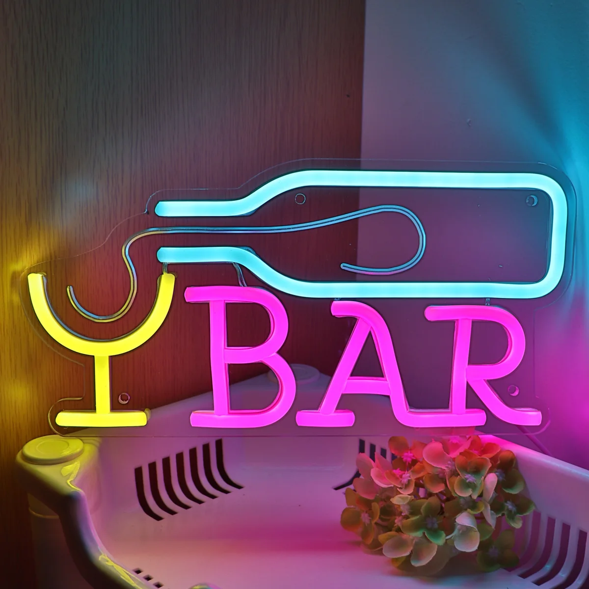 Imagem -03 - Bar Criativo Led Neon Art Sign Bar Decoração de Parede Bêbado Pub Festa Quarto Clube Loja Decoração 11.42 x 5.67 1pc