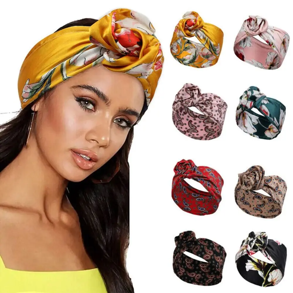 

Cloth Fabric Wire Headbands High Quality Floral Metal Wire Hair Band Headwear Girl